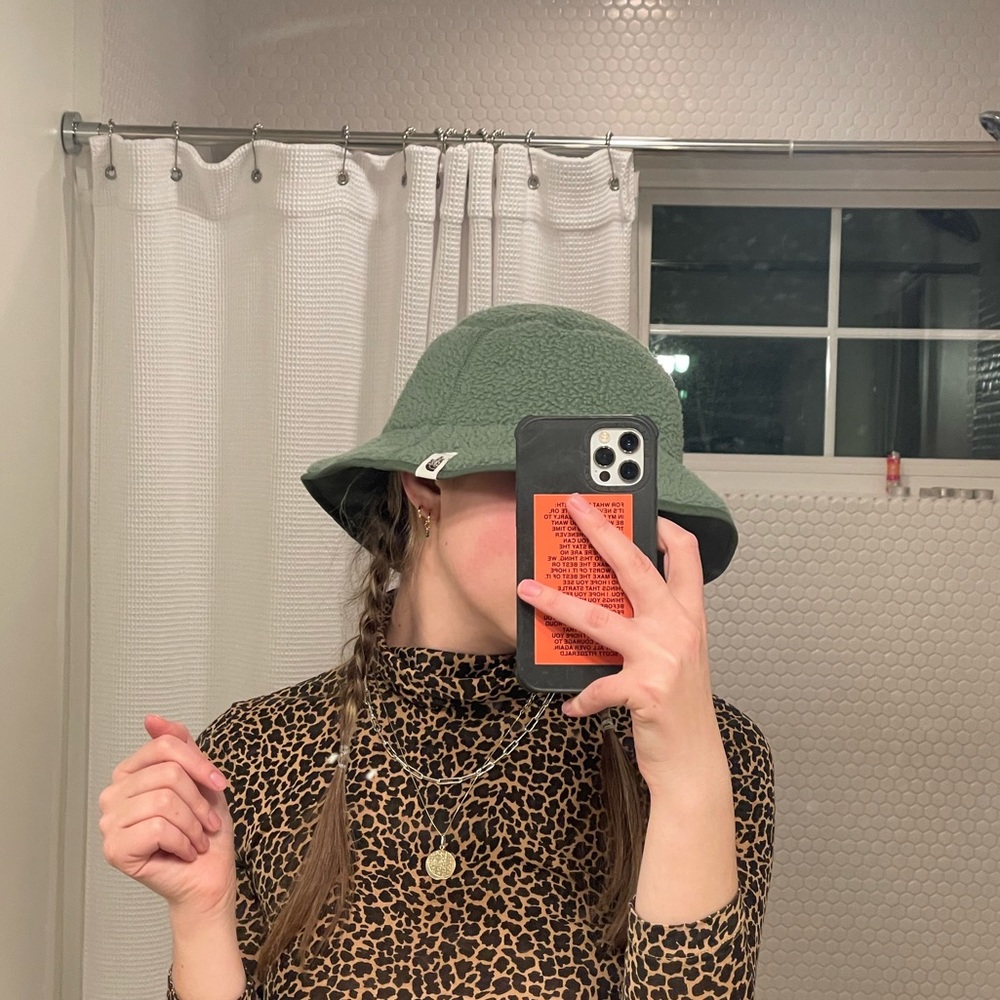 The North Face fleece bucket hat.
